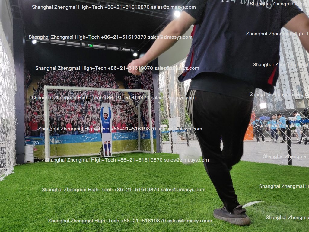 RoboKeeper Zhengmai AI football goalkeeper robot cooperates with Midea Group
